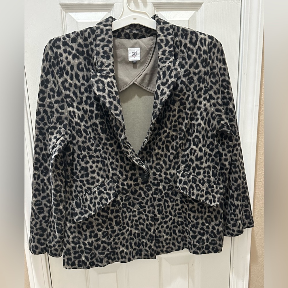 CABI Jungle Blazer Jacket Animal Print Size 16 - Picture 2 of 14